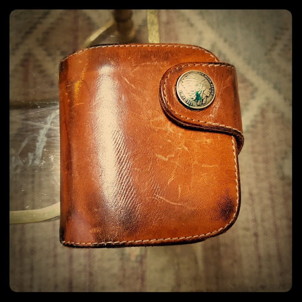 VINTAGE Red Moon short wallet, Cordovan Leather